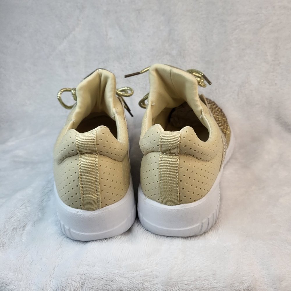 Pazzle Gold Bling Fashion Sneakers - Picture 5 of 6